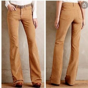 anthropologie pilcro Brown Corduroy Flare Pants
